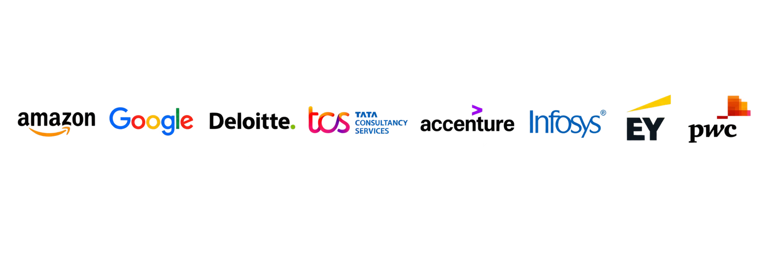 Amazon Google Deloitte TCS Accenture Infosys EY PwC