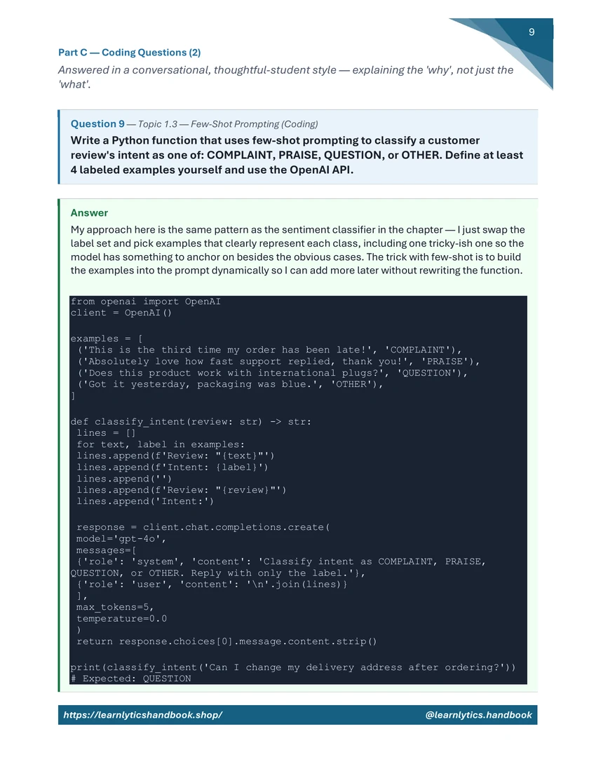 Building with LLMs — Chapter 1 Solution Manual preview